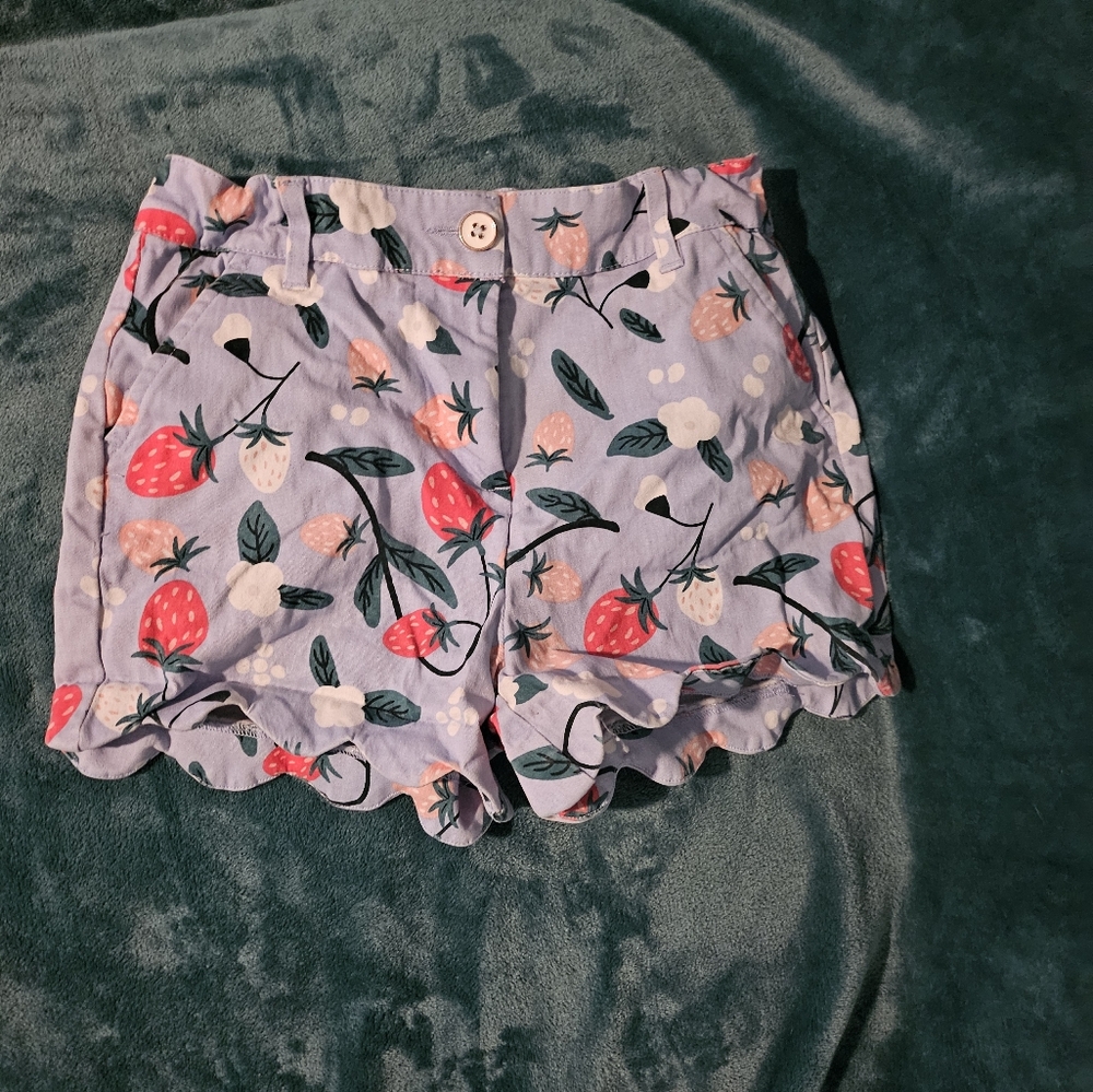 Floral Patterned Girls Shorts